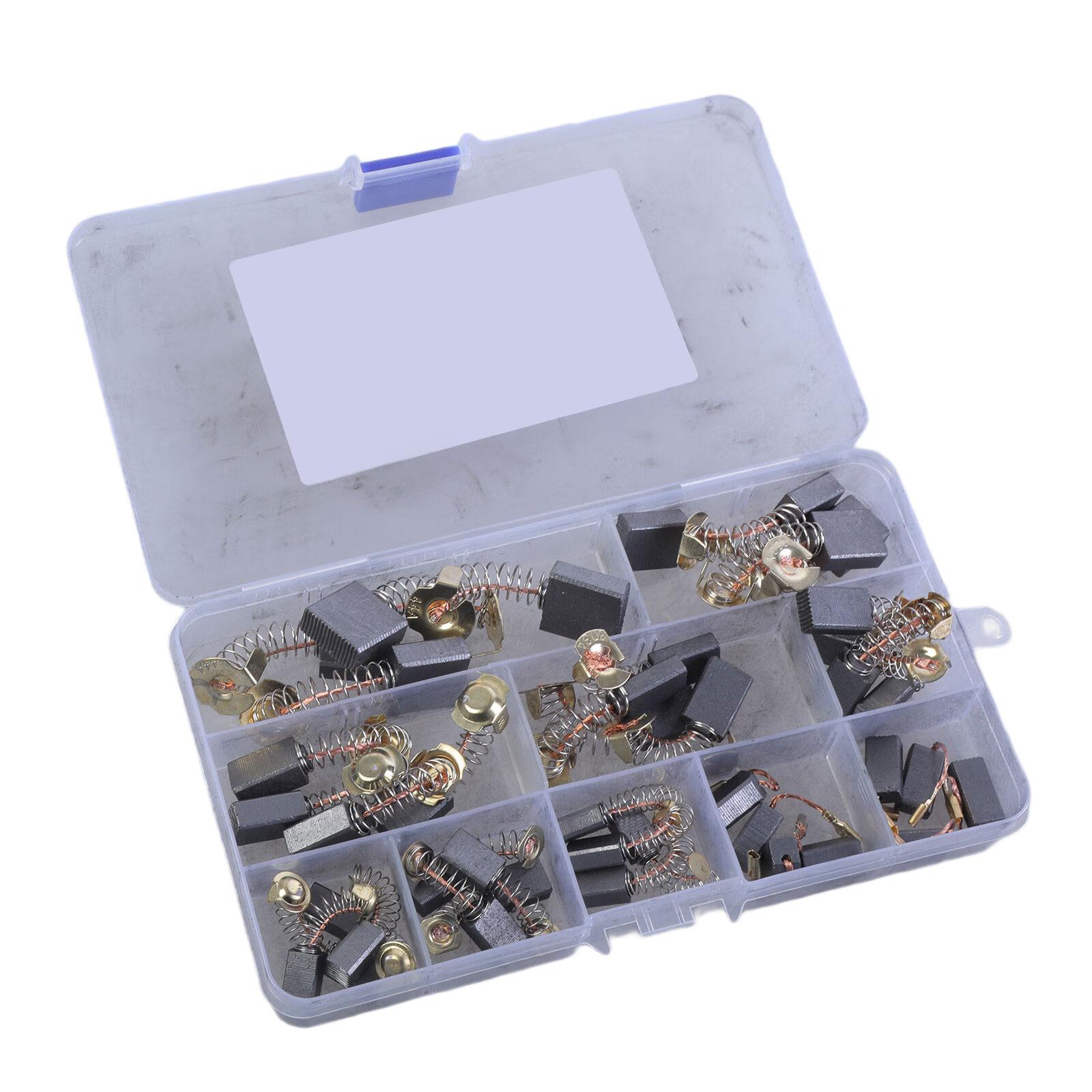 

Комплект из 40 угольных щеток для электродвигателей, сменный комплект для электроинструментов 10 размеров, подходит для ремонта дрелей A