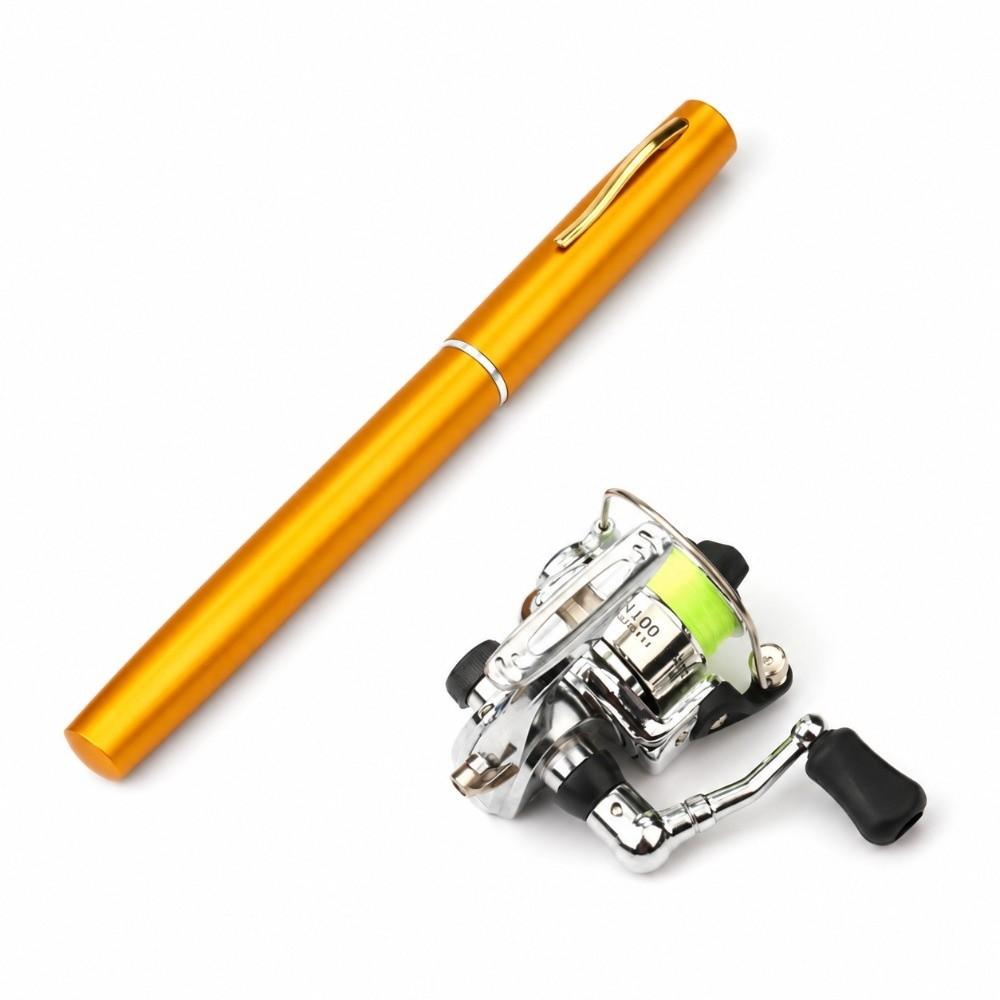 Pen Style Fishing Rod Reel Combo Mini Fishing Rod Kit Spinning Reel Combo Kit  Saltwater Fishing