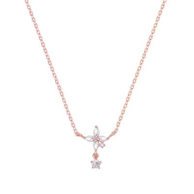 Fleur Drop BL253N1222 Women's Necklace Cubic Rose Chain Necklace LISSE