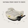 ISOFIX Car Booster Seat, i-Size R129, 125-150cm, 6-12 Years, Cup Holder, Washable Cover (Grey)