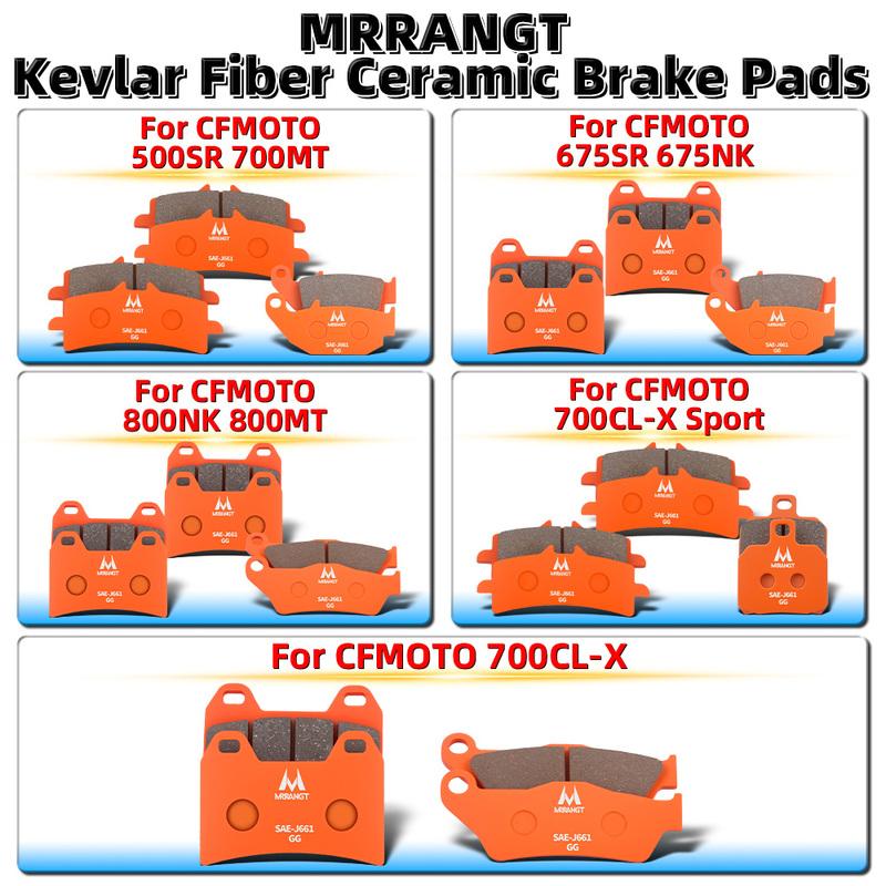 MRRANGT Low Noise High Performance Motorbike Ceramic Brake Pads Set Fit for CFMOTO 800MT 800NK 700CL-X 700MT 675SR 675NK 500SR