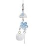Transparent Car Ornament Flower Design Car Hanging Ornament Chic Windbell Keychain  Wrist Strap