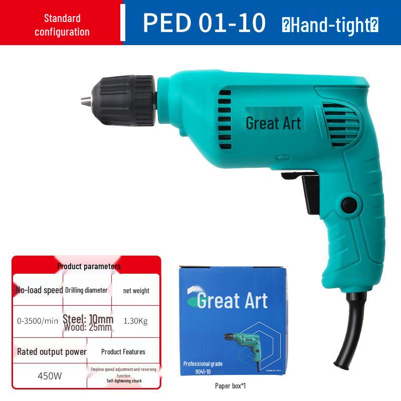 

Dayi 450W Multifunctional Electric Drill & Screwdriver, 220V Pistol Style for Household & Wall Punching Tasks.