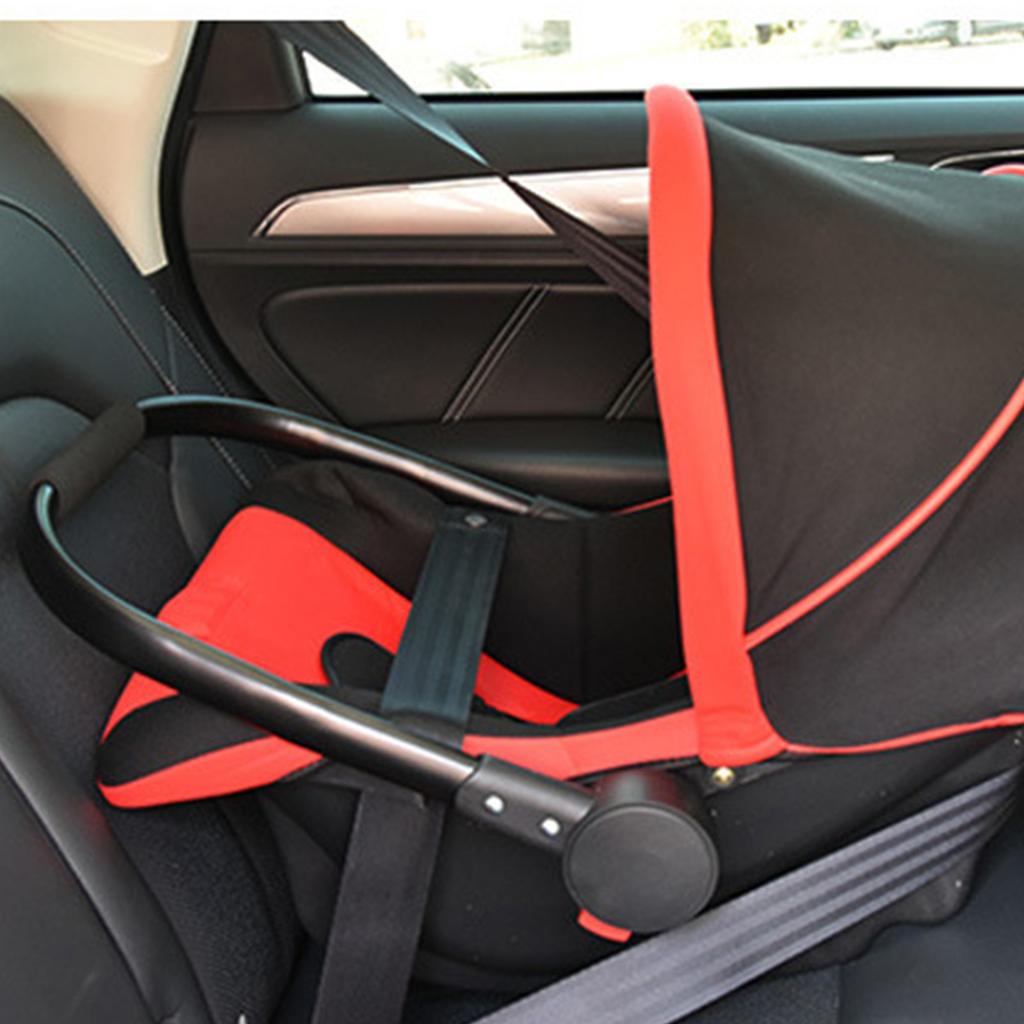 Baby Car Safety Seat Basket Type Ultraviolet Proof Long Awning Polystyrene for 0?12 Months Red