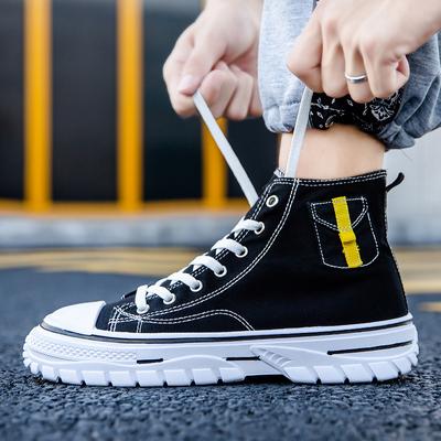 Nuevos zapatos de lona de caña alta para hombre de verano, zapatos de tela transpirable, zapatillas casuales de skate, estilo puerto de moda para hombre D277