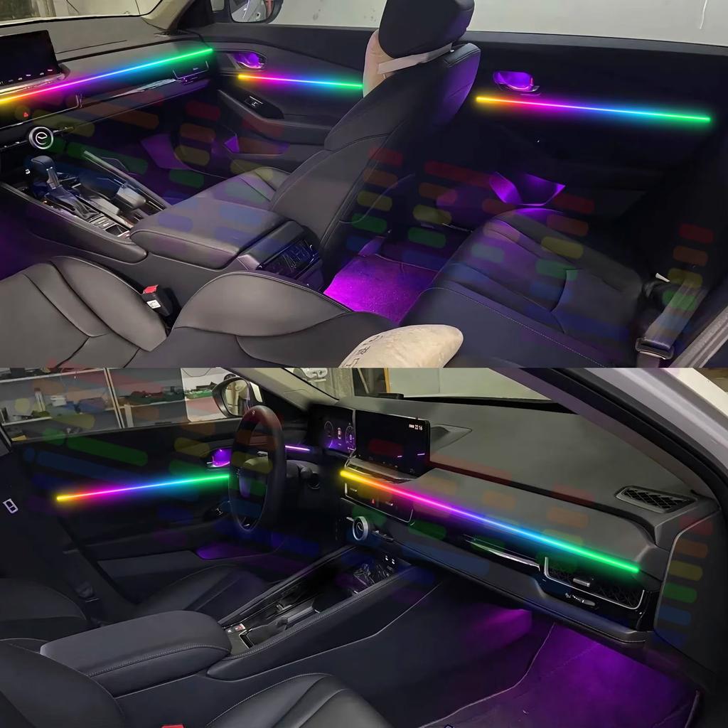 For BMW 2 Series F22 2015-2021 Car LED Ambient Lamps Colorful Atmosphere Lights AutoInterior Neon Strip 64 RGB Lighting Neon Lights 4