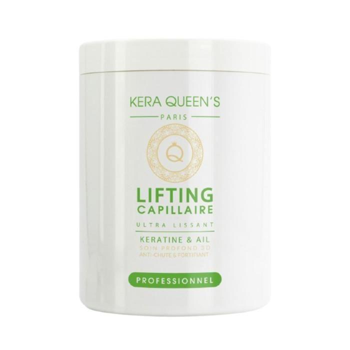 Kera Queen's Soin Lifting À La Kératine & Ail – Soin Capillaire Ultra-Lissant Et Fortifiant – 1000ml