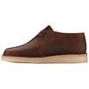 Clarks Sapatos Casuais Leves Respiráveis de Couro Tênis Masculino Marrom 26178475