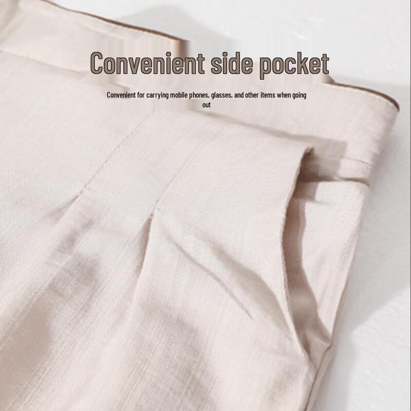 Datang Madam Women's Summer Breathable Straight-Leg Cropped Pants