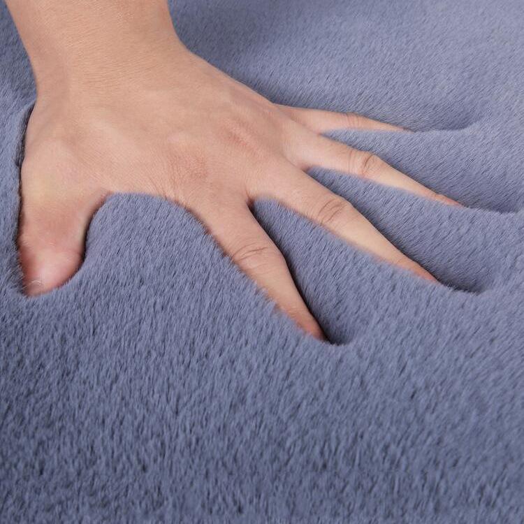 Universal Plush Car Seat Cushion Set - Faux Rabbit Fur, Short Hair, Winter Comfort for Rear Seats