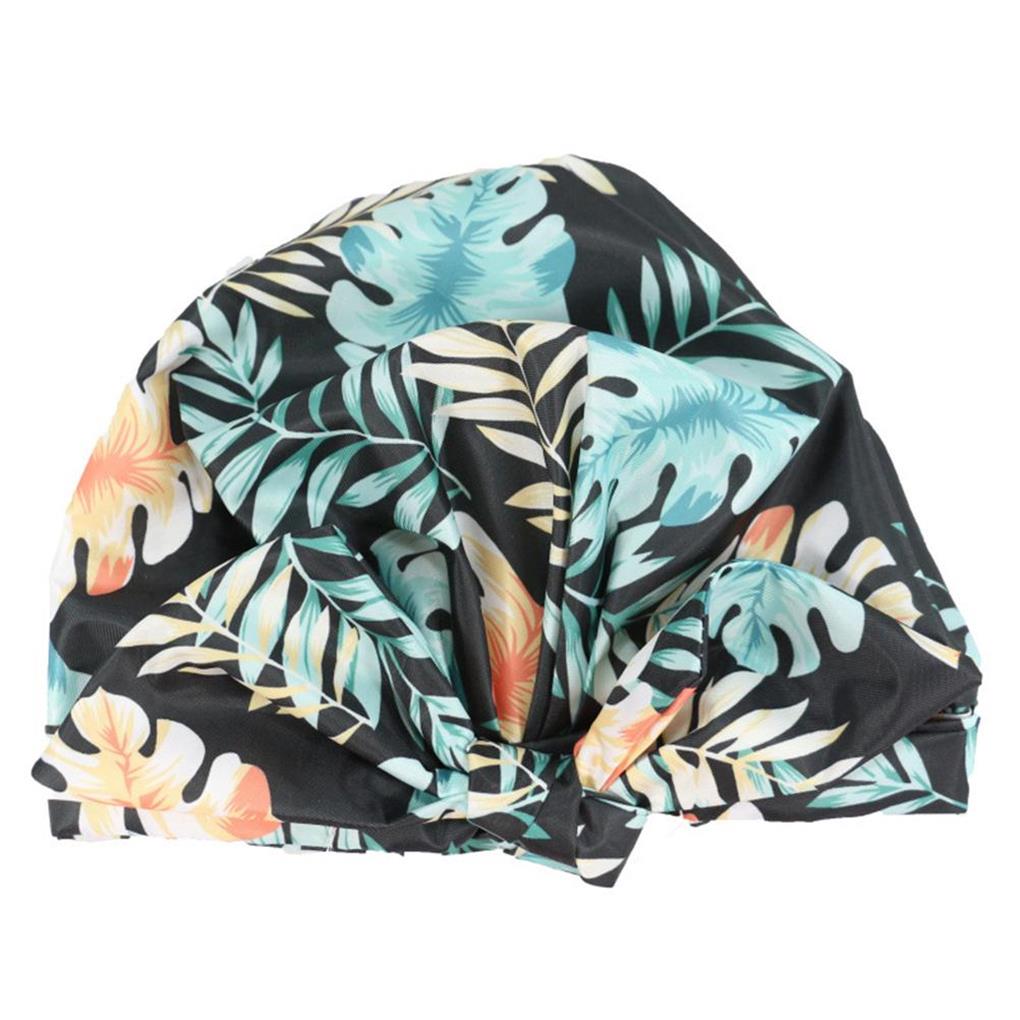 Shower Caps Stylish Ladies Home Reusable Hair Wrap Exquisite Pattern Elastic Waterproof Bath Hat Bathing Headwear