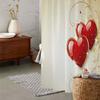 Romantic Valentine'S Day Creative Love Print Shower Curtain With 12 Hooks, Window Curtain