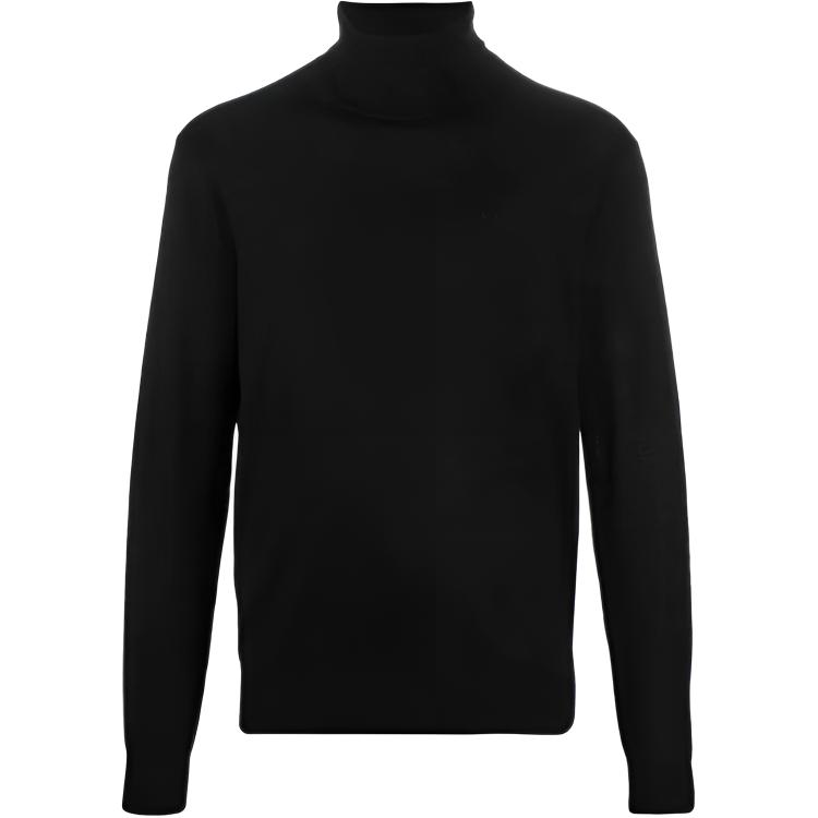 Armani Exchange Einfarbig Hoher Kragen Freizeit Pullover Pullover Herrenpullover Schwarz 8NZM3C-ZM8AZ-1200