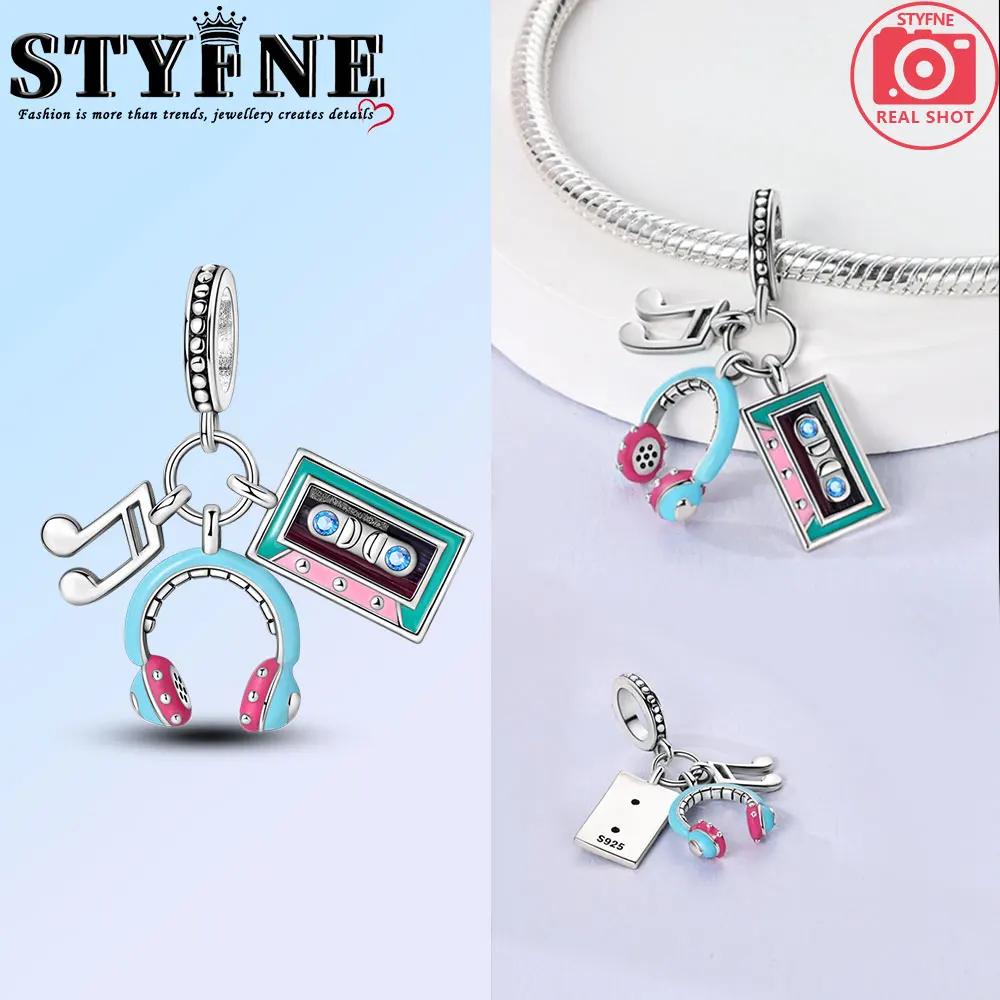 Romantic Music Charms Beads Copper Piano Violin Red Guitar Punk Saxophone Pendants Fit Bracelet Diy Jewelry