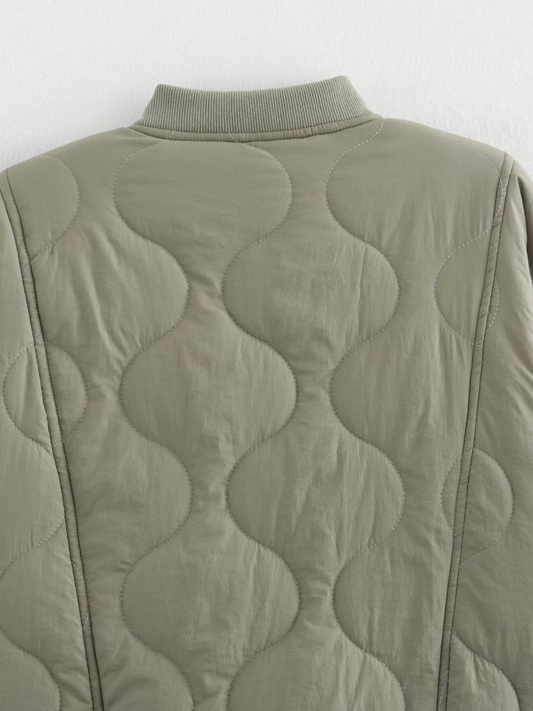 European and American Women's Autumn/Winter Quilted Cotton Casual Jacket