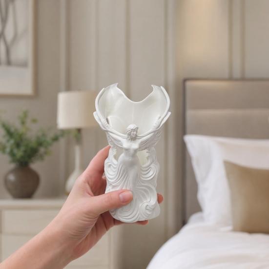 Angel Fairy Pen Holder 3D Printed Cosmetic Organizer Cute Makeup Brush Cup