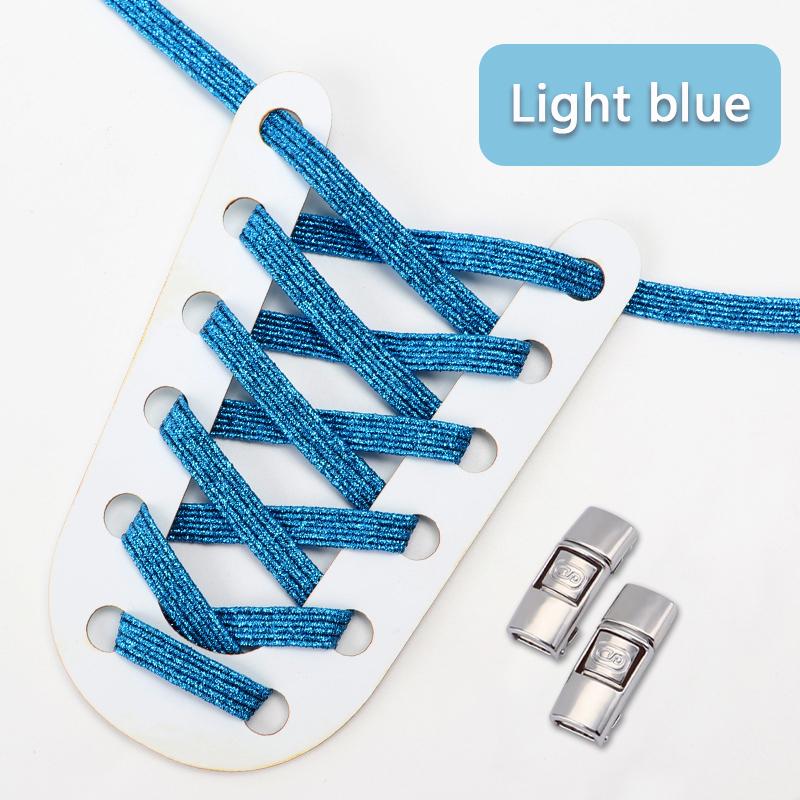 Brand Glitter Shoelaces Without Ties Elastic Laces Sneakers Tennis No Tie Shoe Laces Kids Adult Wide Shoelace Shoe Accessories