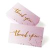 50pcs/ Pack Gold Textured Thank You Cards, Suitable For Weddings, Business, Party Invitations, Holiday Cards