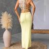 Summer Women Dress With Backless Cross Tie Low Waist Bodycon For Casual Wear