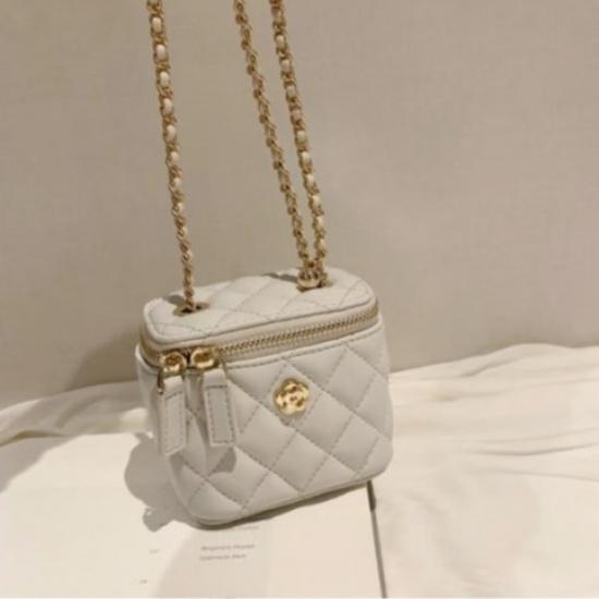 2025 Fashion New Secret Garden Camellia Quilted Chain Box Small Bag Women Mini Shoulder Crossbody Bag