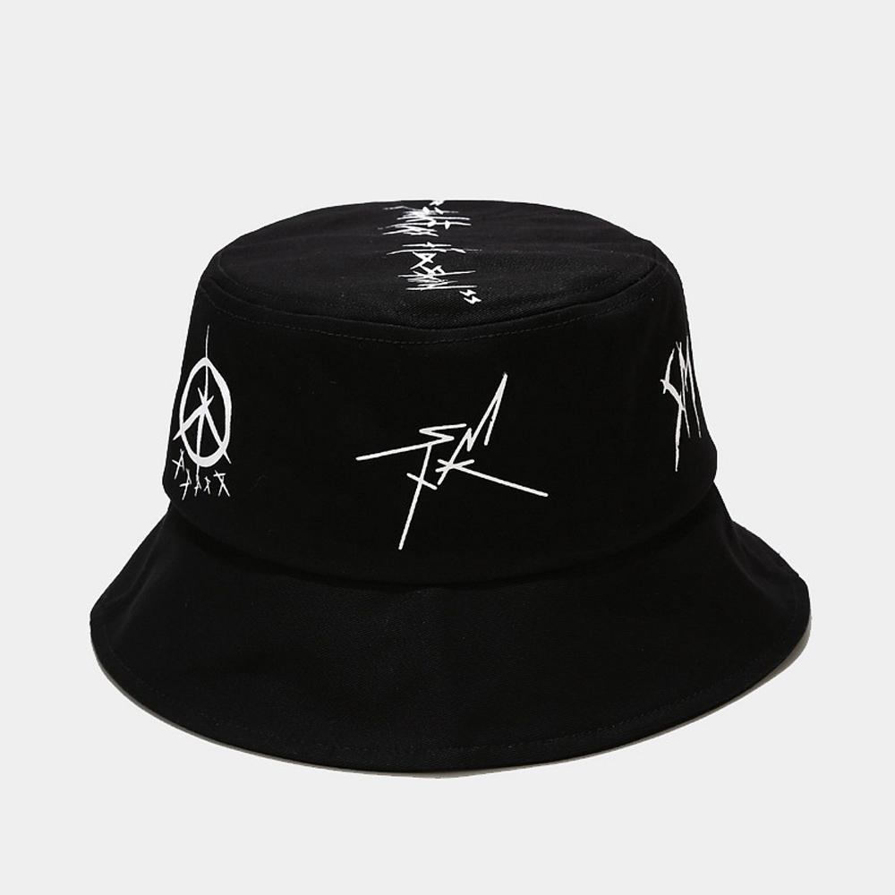 Foldable Bob Fisherman Cap Summer Cotton Patchwork Graffiti Bucket Hat Men Women Outdoor Hip Hop Casual Travel Panama Gorros