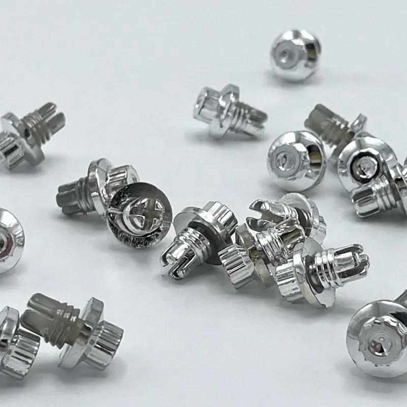 Car Tire Screws Wheel Hub Decorative Plastic Screws Tire Refit Flat-Head Polished Surface Wheel Rims Cap Lip Screw Bolt Styling