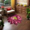 WTEMPO 3D Lotus Carpet Bedroom Carpet Bathroom Floor Mat Anti Slip Foot Mat