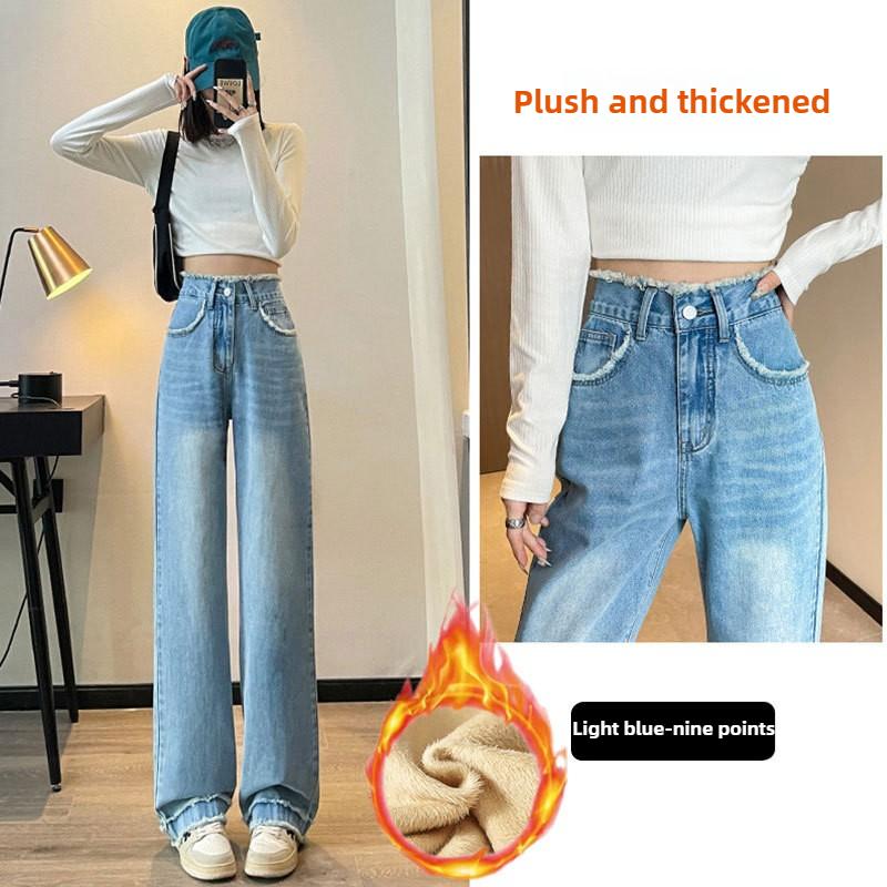 

GMXIA Женские модные повседневные брюки с однотонным принтом и высокой талией и капри XXL бледно-синий