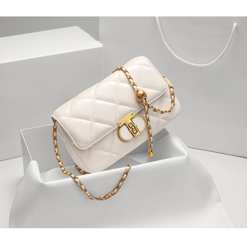 

Женская сумка подмышку в стиле легкой роскоши, новая нишевая сумка высокого класса, универсальная ромбовидная сумка на плечо, простая сумка кроссбоди на цепочке