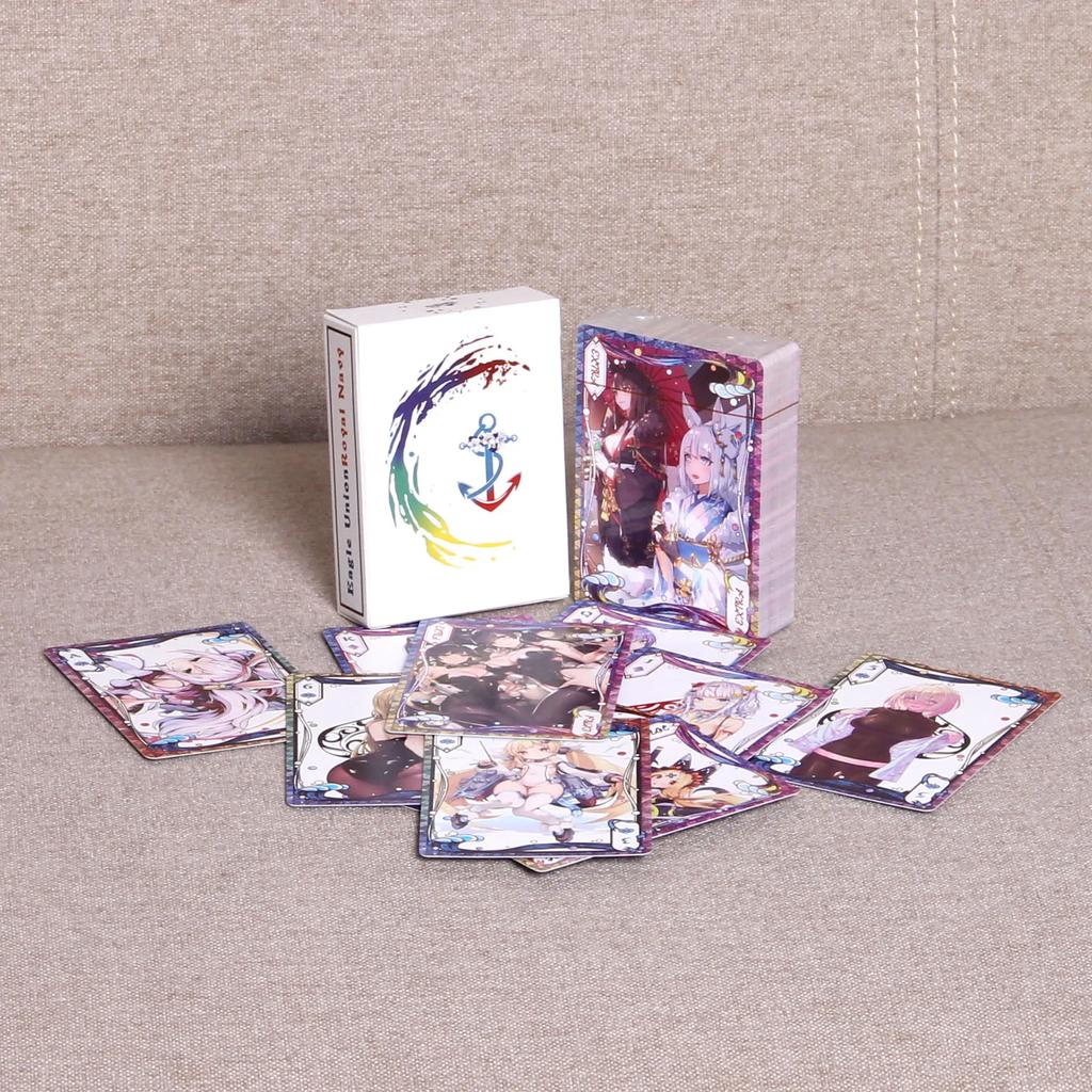 54PCS/set Anime Azur Lane Poker Game Toys Hobbies Hobby Collectibles Commemorative Edition Game Collection Cards
