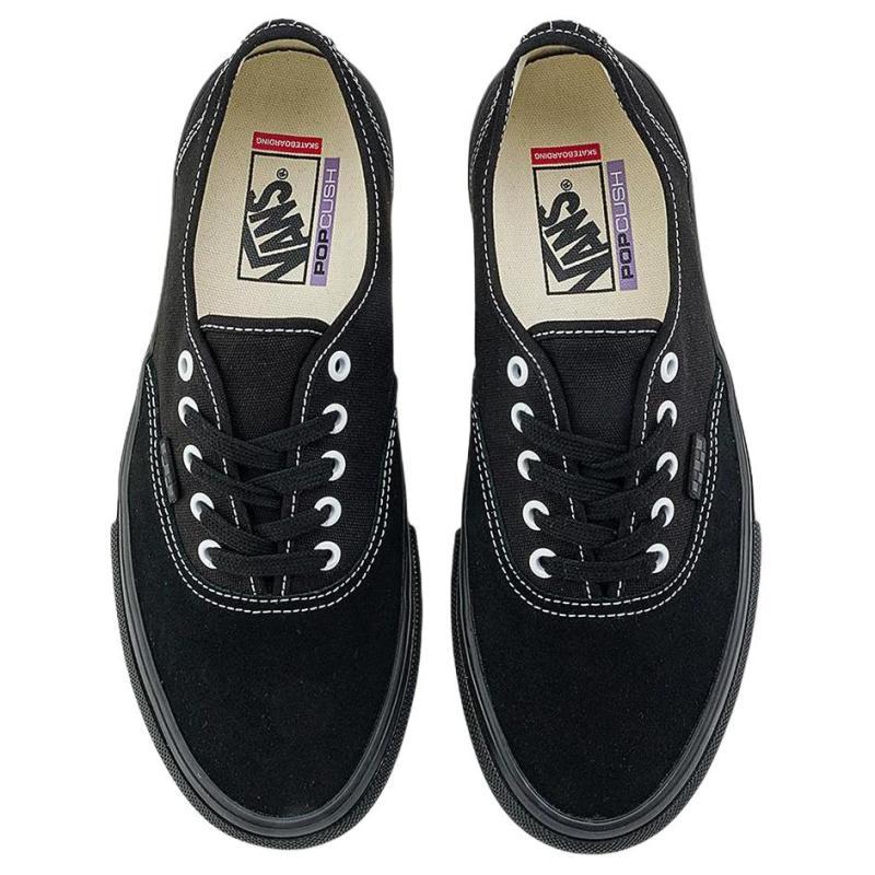 Vans Skate Authentic Abrasion Resistant Low Top Skateboard Shoes Unisex Black White Sneakers VN000EERCQQ