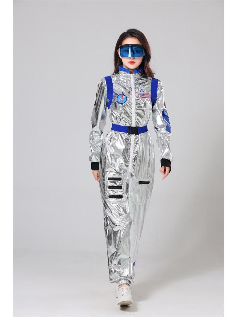 Halloween Astronaut Raumanzug Silber Body Unisex Erwachsene Kostüm