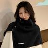 Knopf Schal Damen Herbst Winter Koreanischer Stil All-Match Warm Nackenschutz Oberbekleidung Schlitz Strickschal
