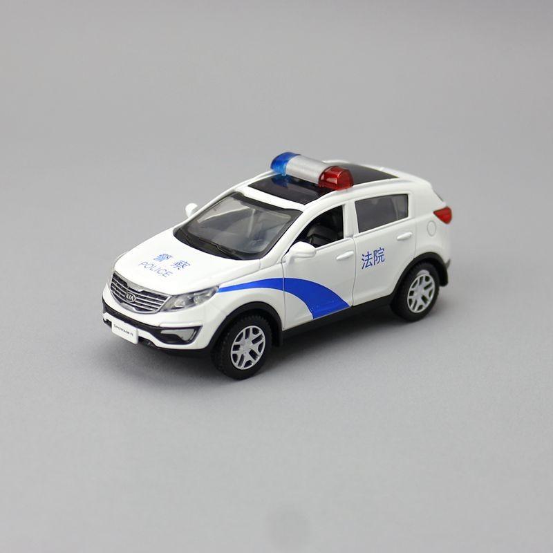 Simulation Police Alloy Car With Double Doors Model Toy For Collection