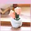 Cute Tulip Potted Plush Doll With Short Plush Material For Bag Decoration