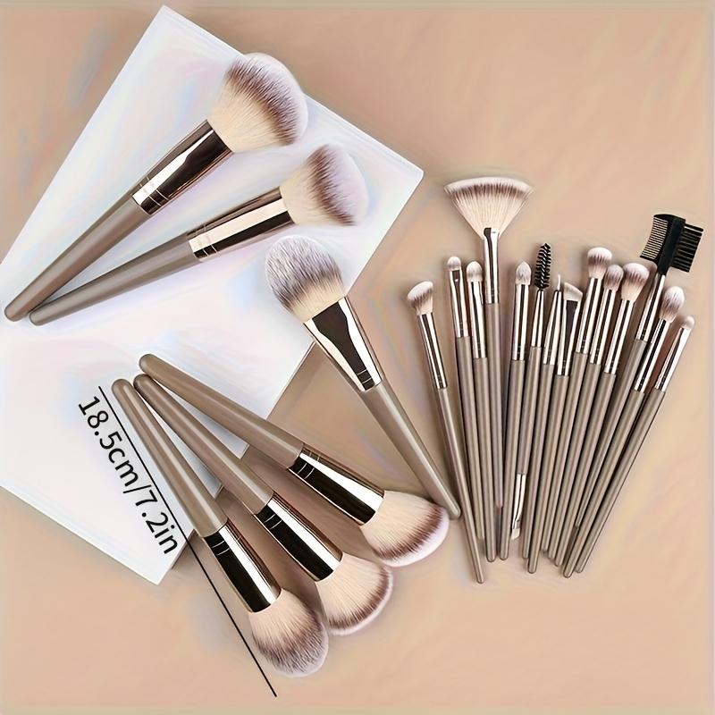 15pcs Women's makeup Professional  Bag Foundation Eyelash Eyebrow Eyeshadow Cosmetic Makeup Brush Tool Set Christmas