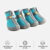 4pcs Non Slip Sole Dog Booties Lake Blue Pet Paw Covers Adjustable Fit Pet Footwear  Dirt Prevention