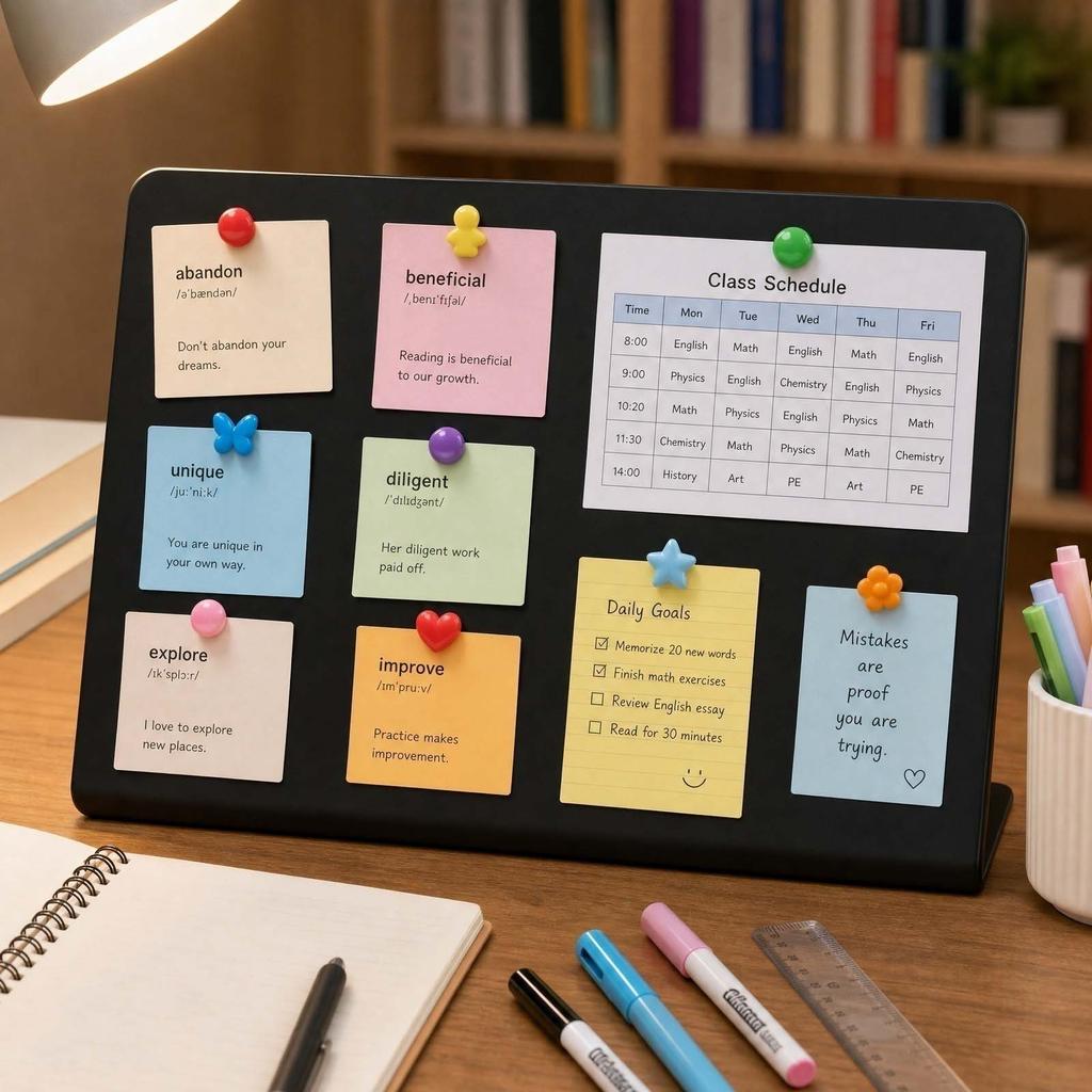 Magnetische Schreibtisch-Displaytafel Metallständer für Büro Zuhause Schreibtisch Magnetischer Memo-Halter Organizer für Notizen Fotos Schilder Dokumente