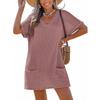 Copricostume da Spiaggia con Tasche e Scollo a V per Donna Yoga e Vacanze
