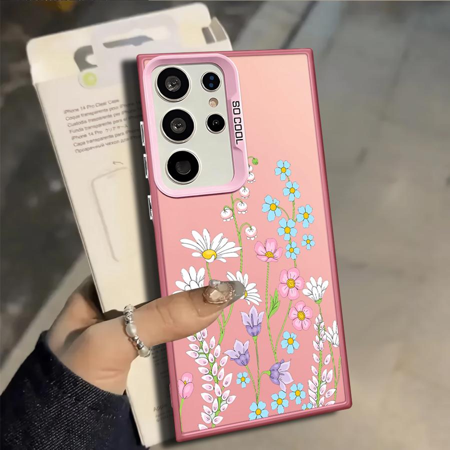 Pretty Flower Phone Cover Case for Samsung Galaxy S25 Note 20 Ultra S21 S23 S24 FE S22 S23 Ultra S25Edge S20 Plus
