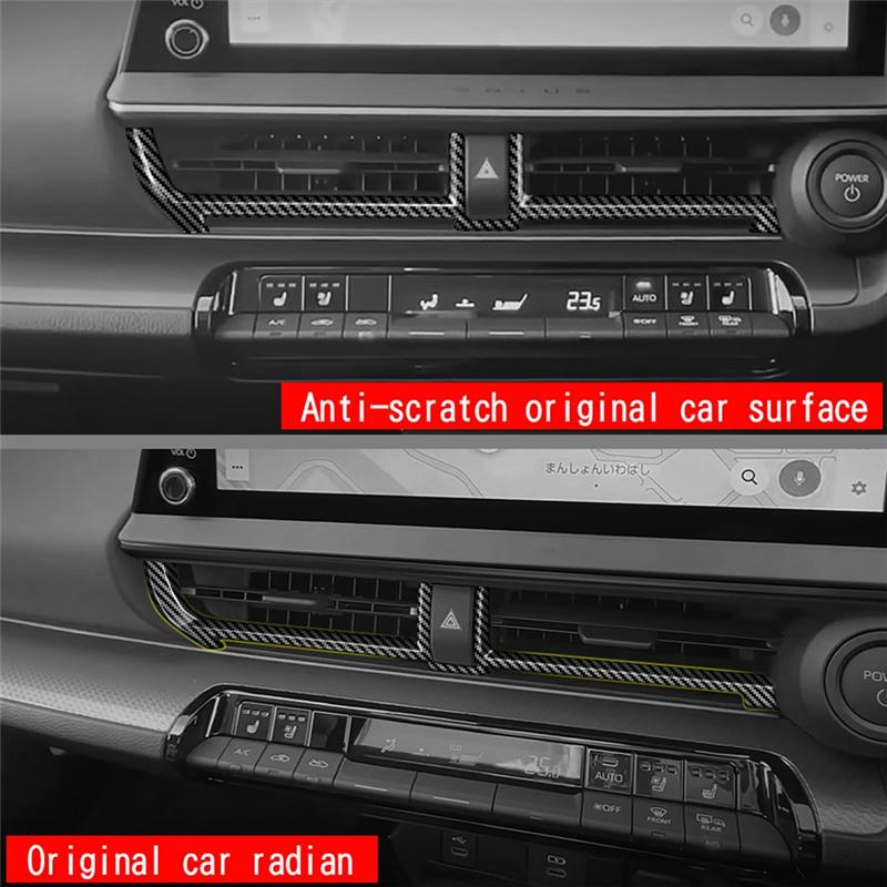 AW-Car Center Inner AC Dashs Air Vent Trim Dashboard Panel For Toyota Prius 60 Series 2022 2023 1Pcs