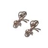 Sweetheart Pink Rhinestone Bow Hair Clip for Women - Elegant Side Hairpin Accessory