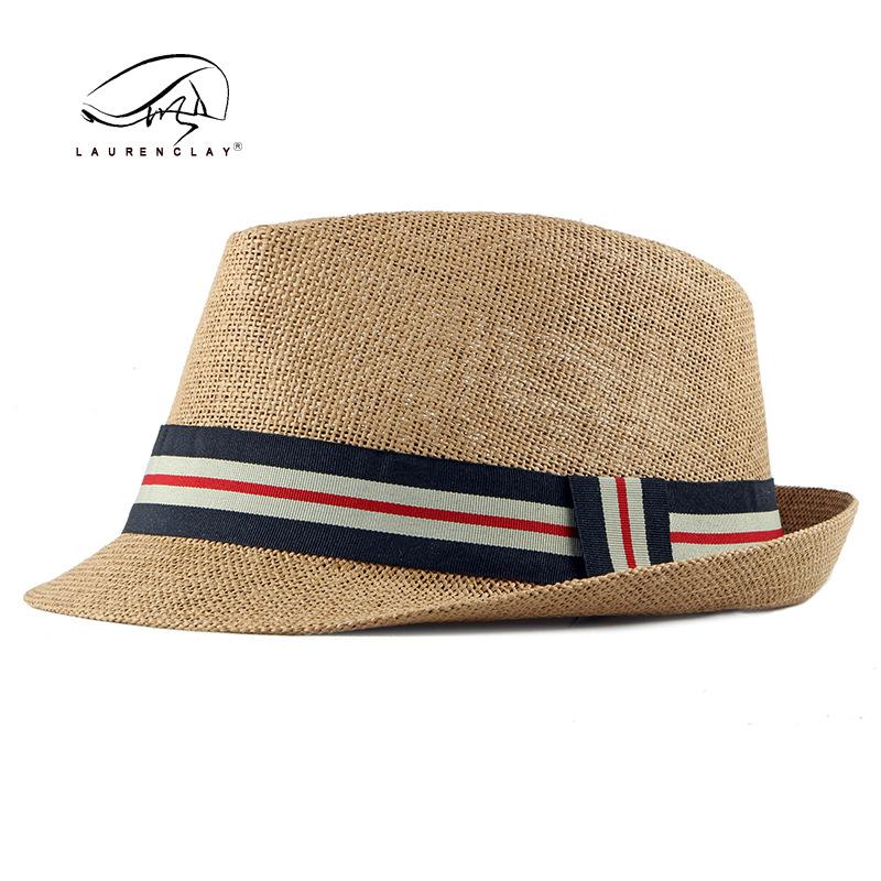 Summer light board casual personality gift hat men's British jazz hat straw hat beach hat women's top hat tide