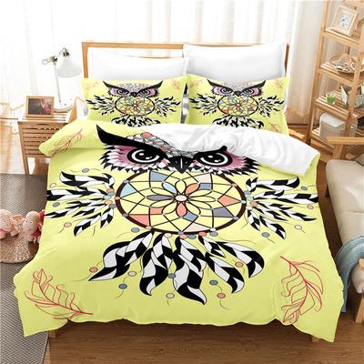 Cartoon Owl Bedding Set Duvet Cover Set 3d Bedding Digital Printing Bed Linen Queen Size Bedding Set Fashion Design
