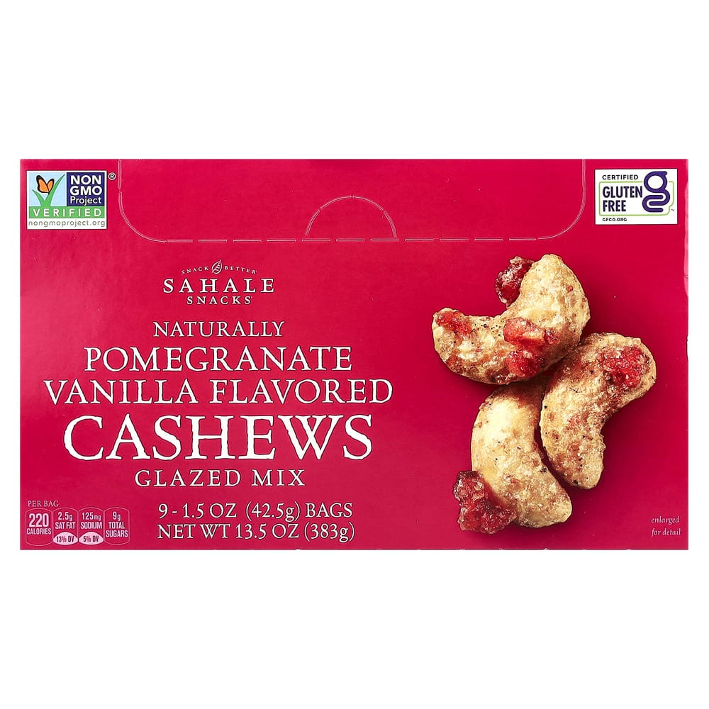 iHerb Sahale Snacks Glazed Nuts, Pomegranate + Vanilla Flavored Cashews, 1.5 oz (42.5g) 42.5g - 1 ea