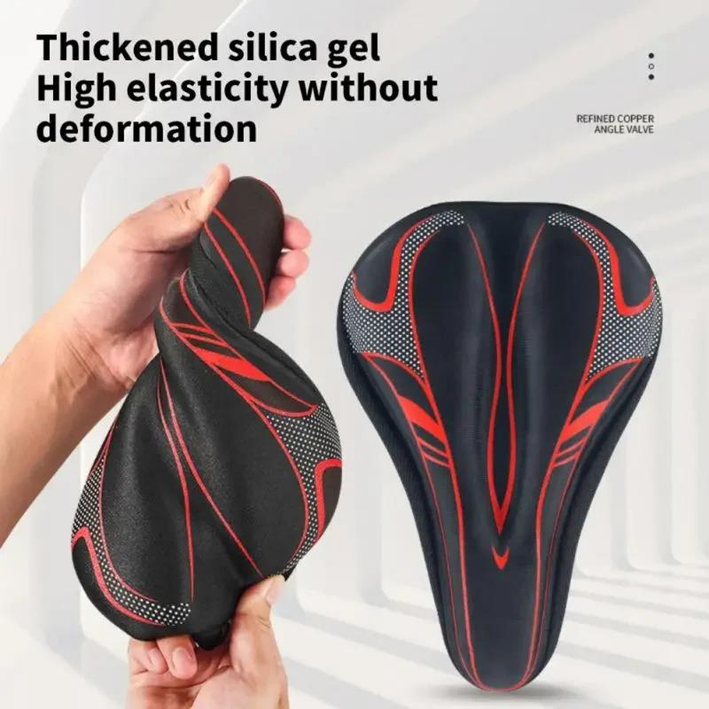 3D MTB Bike Saddle GEL Bicycle Seat Cover Unisex Road Bikes Bicycle Soft Bike Seat Covers Carbon Journey Cycling Accessories