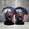 Russian Flag and Emblem Map Pattern T-shirt 3D Printing Design Summer Short Sleeved Top Men's Casual Sports Round Neck Clothing