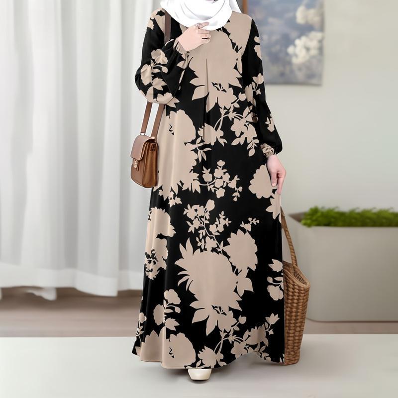 

Праздничные свободные платья для женщин, подходящие для весны и лета, повседневные платья можно носить как верхнюю одежду, классические мусульманские длинные юбки. 5XL дубильная кора