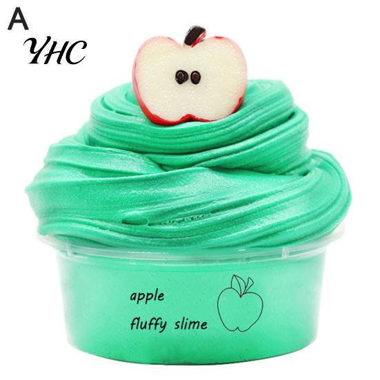 Soft 60ml Butter Slime Non-sticky with Charm Super Stress Relief Fruit Cherry Toy for Children Tear Resistant