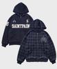 Saintpain Sp Check Reversible Zip-Up Hoodie Navy